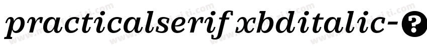 practicalserif xbditalic字体转换